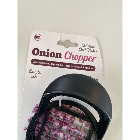 Onion Chopper Dicer One Size BLACK Stainless Steel Blades. NEW! - Picture 2 of 5